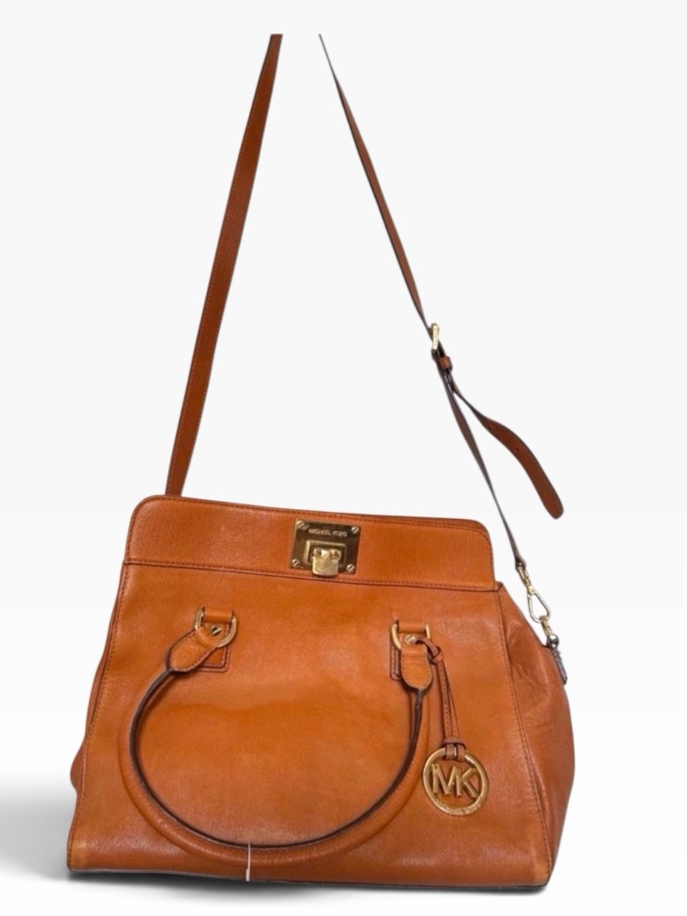 Michael Kors Cognac Leather Satchel